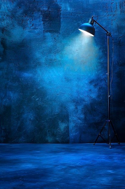 Dramatic Blue Backdrop | AI Studio Proportions