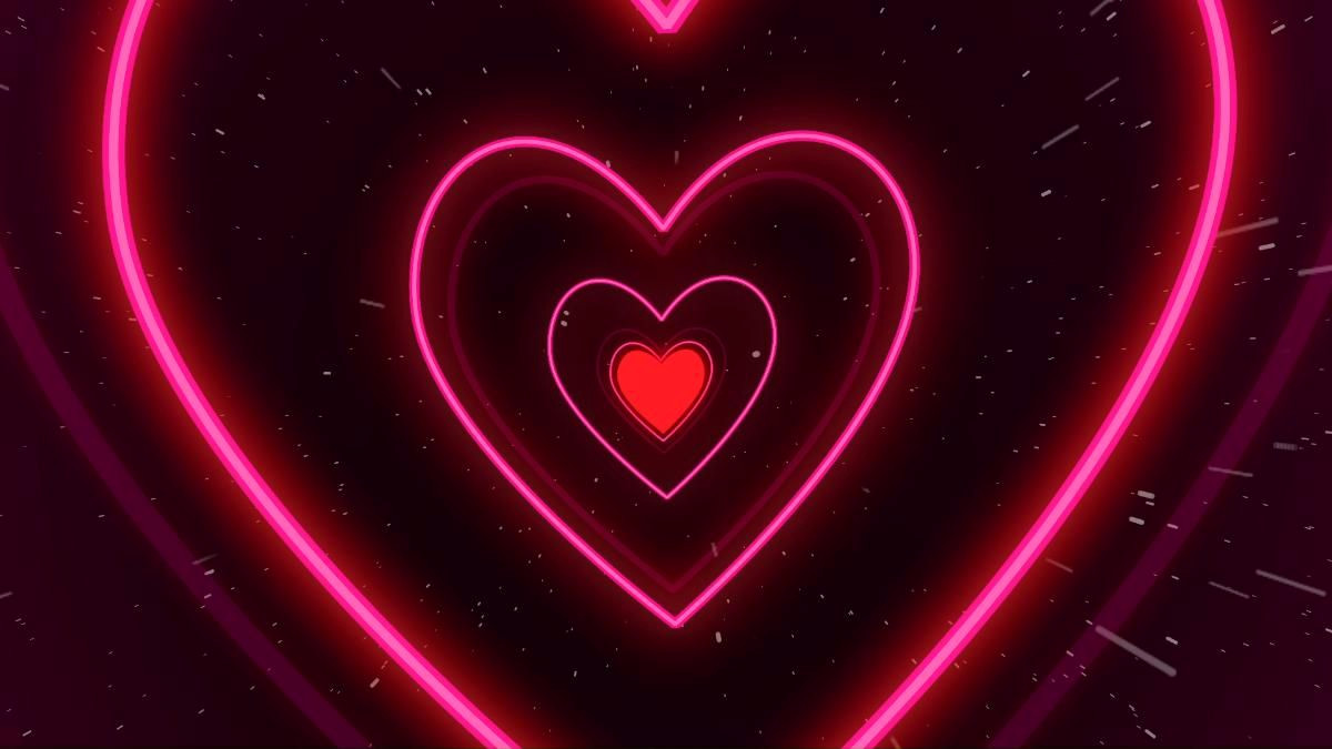 Adorable Pink Hearts Soar Through Space
