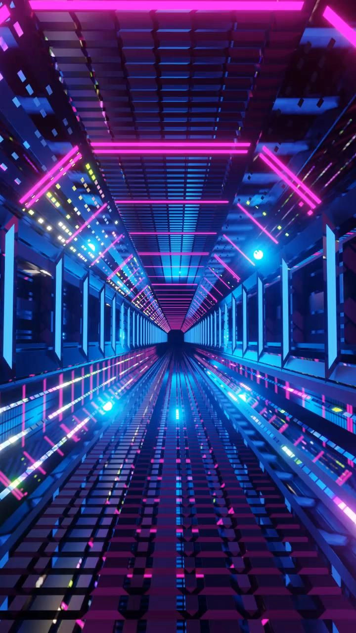 Unwind with Stunning 4K Metallic Tunnel Vision