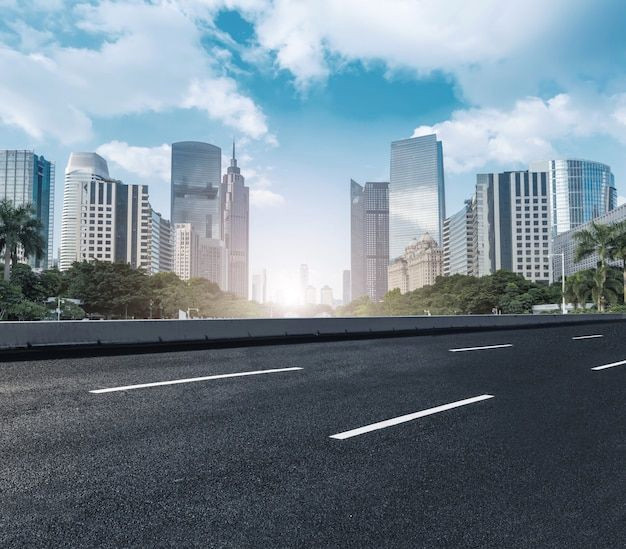 Blue Skies Over a Bustling City