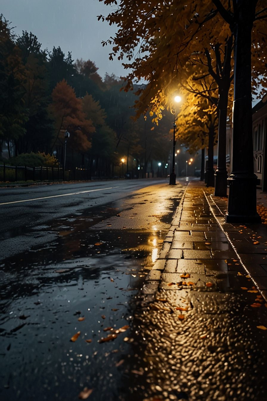 Cozy Nights under Autumn Rain